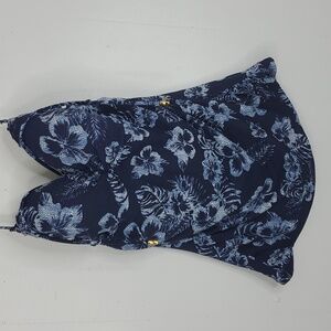 Tommy Bahama Navy Blue Floral Bikini Top
